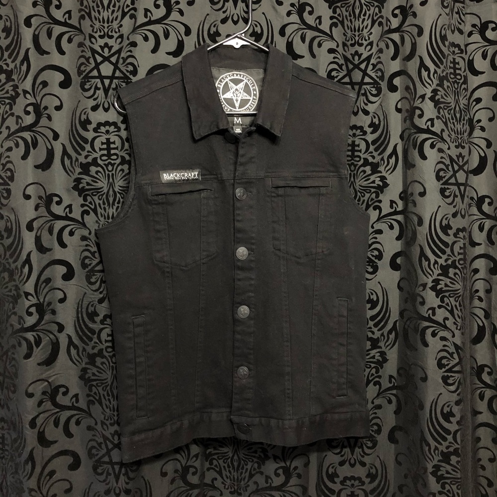 Men’s Blackcraft Cult Black Denim Vest